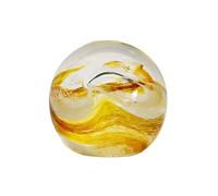 Caithness Glass Mooncrystal Gold Paperweight