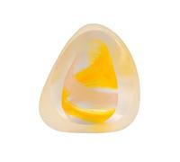 Caithness Glass Pebble Gold Paperweight