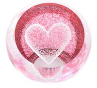 Caithness Glass Ruby Heart Paperweight | Handcrafted Glass Paperweight | Made in Scotland | Gift or Collectable
