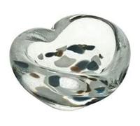 Caithness Glass Silver Mini Heart Bowl | Single | 100mm | Handmade in Scotland | Molten streams of lustrous silver wrap around a heart-shaped glass bowl | Ornamental | Boxed | Gift