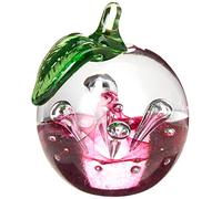 Caithness Glass U8945 Piece Crystal Windfall Ruby Nature Paperweight, Clear, Green/ Red