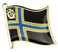 Caithness Regional English County Metal Crest Flag Enamel Pin Badge Lapel - 1.9cm x 1.6cm - Hard Enamel Caithness County Flag Design - Historic Highland Scotland Souvenir