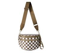 Caitina Womens Crossbody Bag, Spacious Nylon Bum Bag Trendy Shoulder Purse with Adjustable Strap Zipped Travel Essentials, A4-caramel, S, Classic