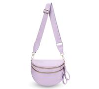 Caitina Womens Crossbody Bag, Spacious Nylon Bum Bag Trendy Shoulder Purse with Adjustable Strap Zipped Travel Essentials, B9-light Purple, M, Classic
