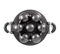 caits Pan Cast Iron,7-Cup Large Muffin Pan Round Kitchen Non Stick Baking Tool, Cookies Cupcake Bakeware Tin Soap Tray Mould, Pancake Whoopie Pie Cake Nonstick Baking Tin Tray Mold