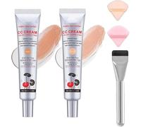 Caiucoco Cc Cream, Tsunamyst Cc Cream, Korean Color Changing Cc Cream, Cc Cream Color Correcting, Multi-Purpose Skin Tone Adjusting Cc Cream Concealer Full Coverage (Mix 2Pcs)