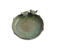 CAIWEIJUN Ceramic Bird Bath | Bird Feeding Bowl - 10 Inch Multifunctional Garden Birdbath, Parrot Watering Container for Deck Balcony Lawn Decor