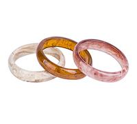 Caiyao 3Pcs Acrylic Resin Tortoiseshell Acetate Plate Cuff Wristbands Geometric Colorful Irregular Stackable Plastic Round Bangle Bracelet Jewelry for Women Teens, 2.4 Inch, Metal, acrylic