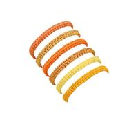 Caiyao 6Pcs Colorful Braided Neon Rope String Bracelets Set Handmade Adjustable Woven Friendship Elastic Wristbands Bracelets for Women Men Family Couple Kabbalah Protection Lucky Amulet Jewelry Gift