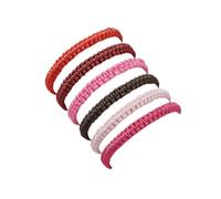 Caiyao 6Pcs Colorful Braided Neon Rope String Bracelets Set Handmade Adjustable Woven Friendship Elastic Wristbands Bracelets for Women Men Family Couple Kabbalah Protection Lucky Amulet Jewelry Gift