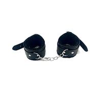 Caiyao Binding Plush Bracelet Tie Control Anklet Bangle Fetter Belt Bracelet Cosplay Love Game Sadism Masochism Interest Leather Plush Handcuffs for Women Men Adult Passion Jewelry, Leather