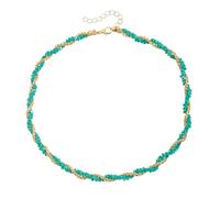 Caiyao Bohemia Crystal Beaded Choker Necklaces Handmade Colorful Adjustable Glass Beads Wrap Strand Necklace for Women Summer Beach Boho Hawaiian Vacation Jewelry Gifts, 45 cm x 1 cm x 1 cm, Resin, No