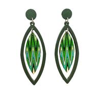 Caiyao Bohemian Nature Wooden Dangle Earrings Boho Retro Geometric Lightweight Wood Drop Earring Set for Women Statement Jewelry, Wood, No Gemstone