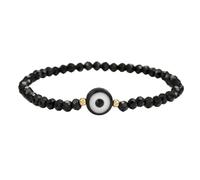 Caiyao Handmade Evil Eye Crystal Beaded Charm Bracelets Adjustable Braided Turkish Red Blue Eye Rope Thread Strand Bracelets for Women Men Friendship Protective Amulet Lucky Jewelry Gifts, M, Glass