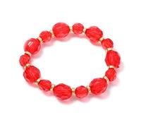 Caiyao Handmade Multicolor Crystal Beaded Stretch Bracelets Boho Colorful Resin Gold Beads Stackable Statemrnt Bracelet for Women Summer Beach Holiday Party Daily Wear Jewelry Gifts