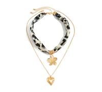 Caiyao Layered Scarf Choker Necklace for Women Girlfriend Mom Boho Seashell Starfish Sea turtle Fish Pendant Bandana Necklace Summer Beach Vacation Jewelry Party Gift, Polyester Metal, alloy