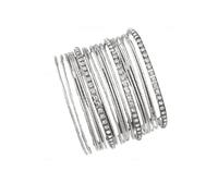 Caiyao Layers Bohemica Stackable Bracelets Set Indian Wedding Multi Textured Pearl Beads Gold Bangle Bracelet Fashion Handcuffs Wrist Bangle for women Jewelry, One Size, Zinc, no gemstone