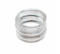 Caiyao Layers Bohemica Stackable Bracelets Set Indian Wedding Multi Textured Pearl Beads Gold Bangle Bracelet Fashion Handcuffs Wrist Bangle for women Jewelry, One Size, Zinc, no gemstone