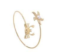 Caiyao Moon Star Upper Arm Open Cuff Wrap Bracelets Bohemia Adjustable Gold Shell Starfish Flower Coil Swirl Leaf Armband Bracelet for Women Wedding Party Prom Festival Costume Jewelry Gifts, M, Zinc