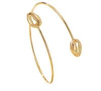 Caiyao Moon Star Upper Arm Open Cuff Wrap Bracelets Bohemia Adjustable Gold Shell Starfish Flower Coil Swirl Leaf Armband Bracelet for Women Wedding Party Prom Festival Costume Jewelry Gifts, M, Zinc