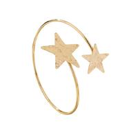 Caiyao Moon Star Upper Arm Open Cuff Wrap Bracelets Bohemia Adjustable Gold Shell Starfish Flower Coil Swirl Leaf Armband Bracelet for Women Wedding Party Prom Festival Costume Jewelry Gifts, M, Zinc