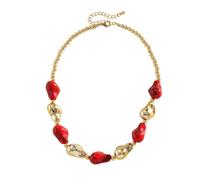 Caiyao Vintage Acrylic Irregular Beaded Choker Necklaces Boho Chunky Gold Beaded Ball Statement Necklace for Women Fashion Party Summer Vacation Jewelry Gifts, Acrylic, No Gemstone
