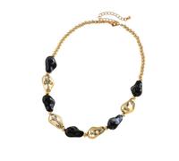 Caiyao Vintage Acrylic Irregular Beaded Choker Necklaces Boho Chunky Gold Beaded Ball Statement Necklace for Women Fashion Party Summer Vacation Jewelry Gifts, Acrylic, No Gemstone