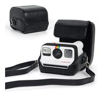 CAIYOULE Camera Case for Polaroid Go/Go Gen 2 Instant Film Camera, Protective Camera Bag with Adjustable Shoulder Strap, Portable Retro PU Case, Black, No Camera