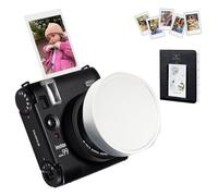 CAIYOULE Mini Lens Cap, Fuji Instax Accessory, Includes Aluminum Cap, Mini Album & Magnetic Sticker, Perfect Lens Protection - Silver