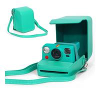 CAIYOULE Protective Camera Case for Polaroid Now+3rd, Now 3rd, Now 2nd I-Type, Now Instant Film Camera, Retro PU Camera Sling Bag with Adjustable Shoulder Strap, Teal, No Camera