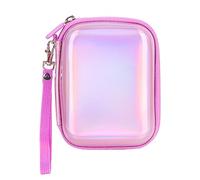 CAIYOULE Protective Hard Case for Instax Mini EVO Link 2 Liplay Camera EVA Carrying Bag Holder with Inner Storage Pocket (Illusion Pink)