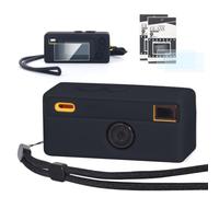 CAIYOULE Silicone Case for KODAK CHARMERA Keychain Camera Blind Box, Black | Soft Silicone, Protective Camera Sleeve for Kodak 1987 Millennium Keychain Camera, with 2 Screen Protectors, 2 Wrist Straps