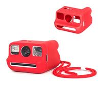 CAIYOULE Silicone Case for Polaroid Go, Protective Camera Case for Polaroid Go Gen 2, Soft Silicone Camera Sleeve with Adjustable Wrist Strap, Red, No Camera