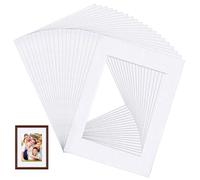 CAIYUANGUANGJIN 20Pcs Picture Mounts For Frames, 10x12inch White Frame Photo Mounts, Rectangular Acid Free Paper Picture Mat Cardboard Mount Inside for Painting Artwork Watercolor