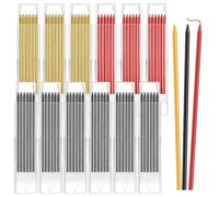 CAIYUANGUANGJIN 72Pcs Tracer Pencil Refills for Carpenter Pencils 2.8mm, Solid Carpenter Pencils Lead, Deep Hole Construction Pica Pencil Replacement for Woodworking Construction Building Marking