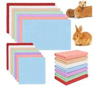 CAIYUANGUANGJIN Guinea Pig Fleece Blankets 30cm & 75cm, Washable Reusable Small Animal Bedding, Soft Coral Fleece Cage Liner, Absorbent Pee Pad for Hamster Rabbit Hedgehog Chinchilla Rat, 7 Colors