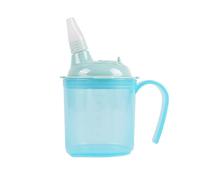 CAIYZH Adult Sippy Cup for Elderly Spill Proof with Straw, Having Difficulty Swallowing, Dispenses 5 Or 10 of Liquid Helps to Prevent Choking for Elderly Disabled Nursing Home(Blue)