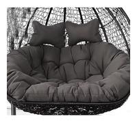 CAIYZH Double Hanging Wicker Chair Cushion, Waterproof And Removable, Comfortably Soft, Suitable for Patios, Gardens, Living Rooms(Chair Not Included),Grey2