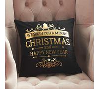 CAIZHAO Christmas Throw Pillow Cover,Christmas Hot Stamping Pillowcase Sofa Hug Pillowcase Cushion Cover,Gold Stamping Print Decorative Throw Pillow Case Cushion Covers