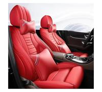 CAIZHICNC car seat cover front For Mercedes For Benz For E200 E260 For E300 E320 E350 E400 E500 Car Seat Cover Support Cushion Protecto(Red Lux)