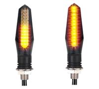 CAIZHICNC Motorcycle LED Turn Signals Light 12LED Tail Flasher Flowing Water Blinker 12V 10mm Flashing Lights Motorcycle Turn Lights(2 Pcs-Flow Water)