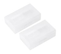 Caja de batería de 2 uds, contenedor, caja de almacenamiento de batería no impermeable para organización del hogar, ABS duradero, 3,5x3,1x1,0 pulgadas, paquete de 2