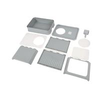 Caja de para gatos tipo cajón completamente cerrado que evita fugas caja de inodoro para gatitos de gran espacio para gatos de interior gris