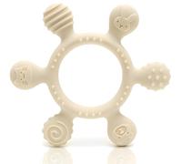 CAJA Teething Ring Baby BPA Free Teething Aid Teething Toy Silicone Grip Ring with Motifs Safe Sensory Baby Toy with Textured Surfaces Gift Idea for Birth Boys Girls