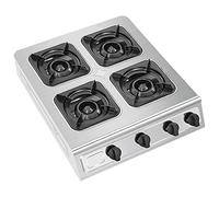 CAJOLI Commercial 4 Hole Gas Stove, Heavy Duty Outdoor Catering Gas Stove, Cast Iron LPG Boiling Ring Burner