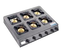 CAJOLI Commercial Energy Saving Casserole Gas Stove, Stainless Steel Commercial Gas Stove, Lpg Stove Outdoor Camping Stove for Heating, Cooking,6