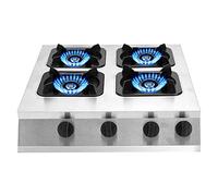 CAJOLI Commercial Gas Stove, Stainless Steel Commercial Canteen Restaurant High-Power Gas Stove, Suitable for Liquefied Gas Casserole Gas Stove,Natural gas,C