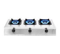 CAJOLI Commercial Gas Stove, Stainless Steel Commercial Canteen Restaurant High-Power Gas Stove, Suitable for Liquefied Gas Casserole Gas Stove,Liquefied gas,A