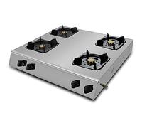 CAJOLI Commercial High-Power Burners, 3/4/6/8 Burners, Natural Gas Stoves, Stainless Steel Benchtop Stoves, Commercial Kitchens, Hotels, Restaurants, Etc.,4