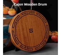 Cajon Drum, Portable Solid Mahogany Wood Octagonal Hand Drum with Adjustable Strap and Bag, Resonant Strings Design for Guitar and Ukulele Performance